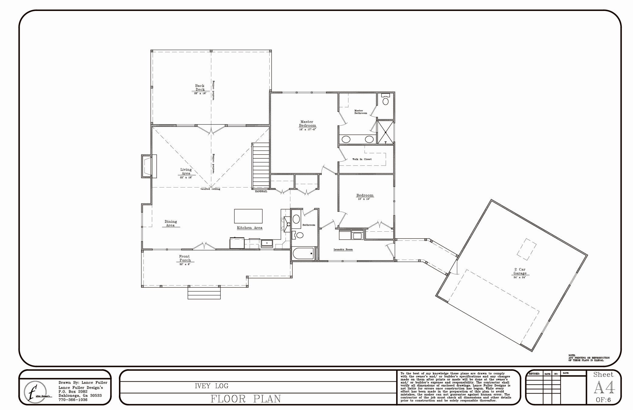 Ivey Log House Plan – Digital Architectural Plans Download
