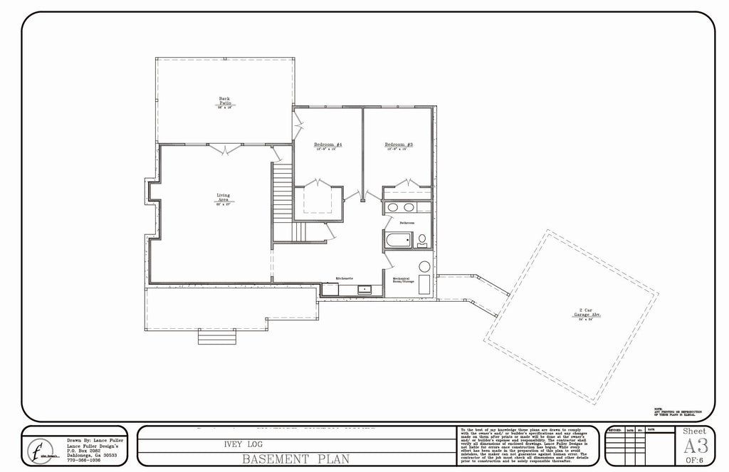 Ivey Log House Plan – Digital Architectural Plans Download