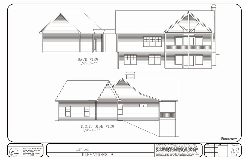 Ivey Log House Plan – Digital Architectural Plans Download