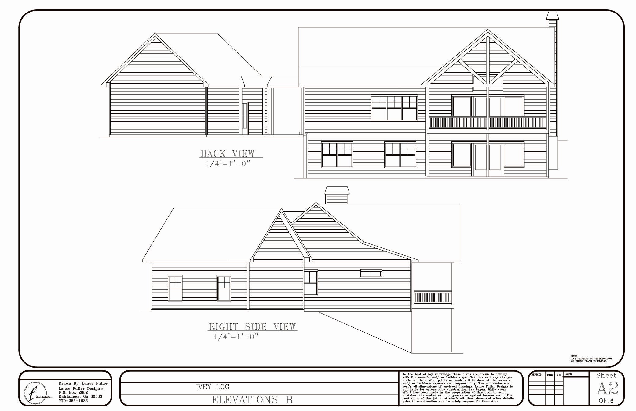 Ivey Log House Plan – Digital Architectural Plans Download