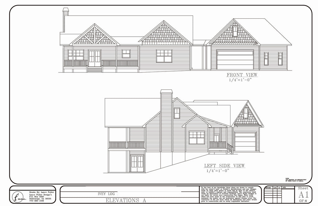 Ivey Log House Plan – Digital Architectural Plans Download