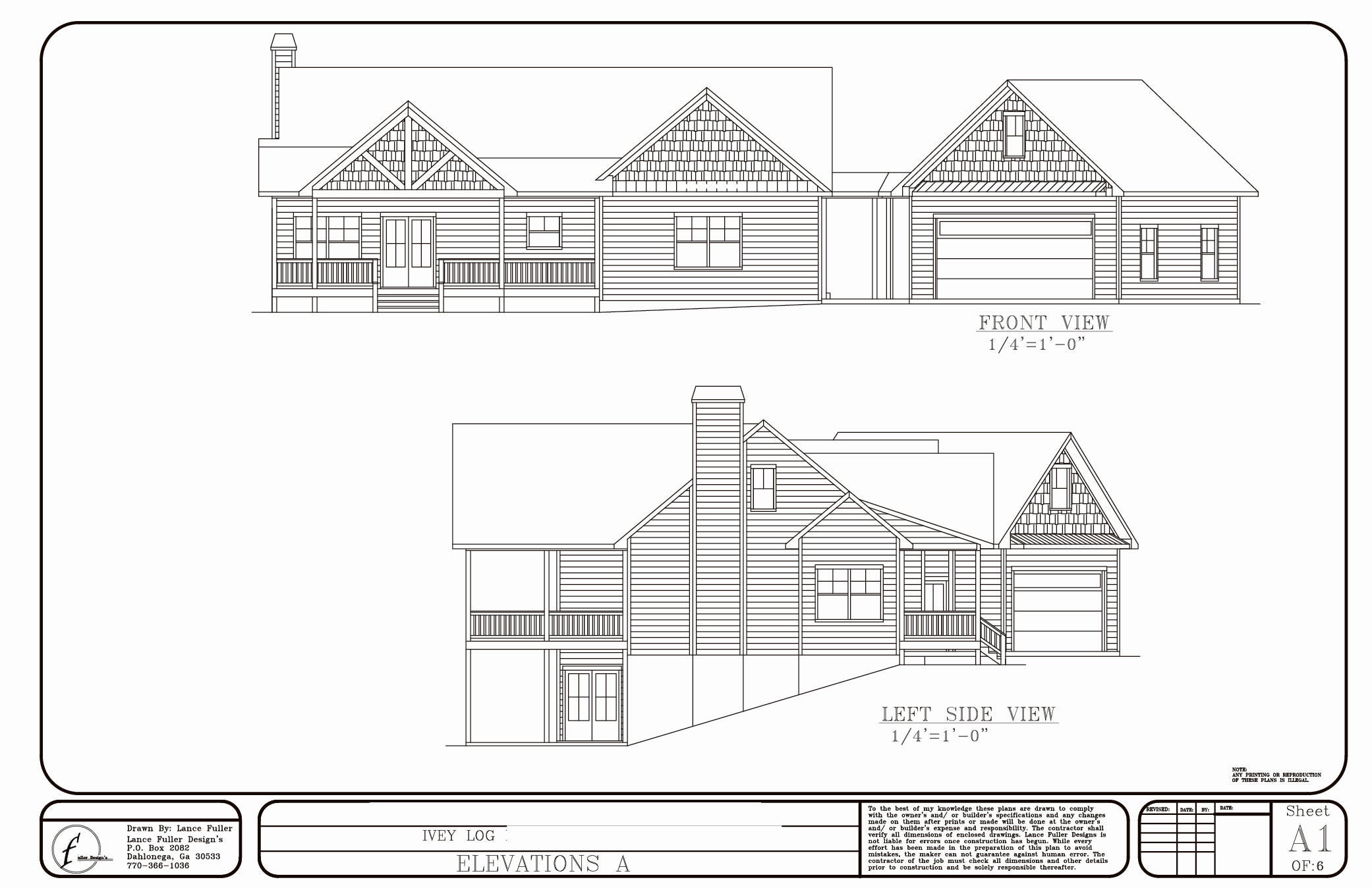 Ivey Log House Plan – Digital Architectural Plans Download