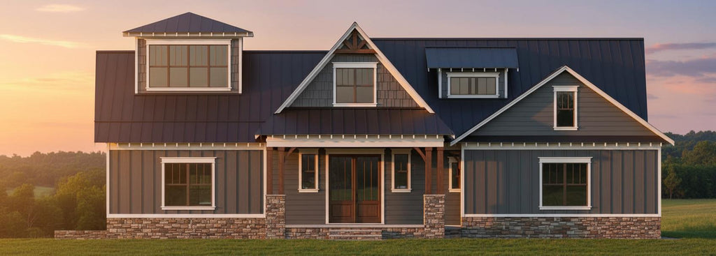Meadowlark House Plan - Luxury Craftsman Home Design Digital Download